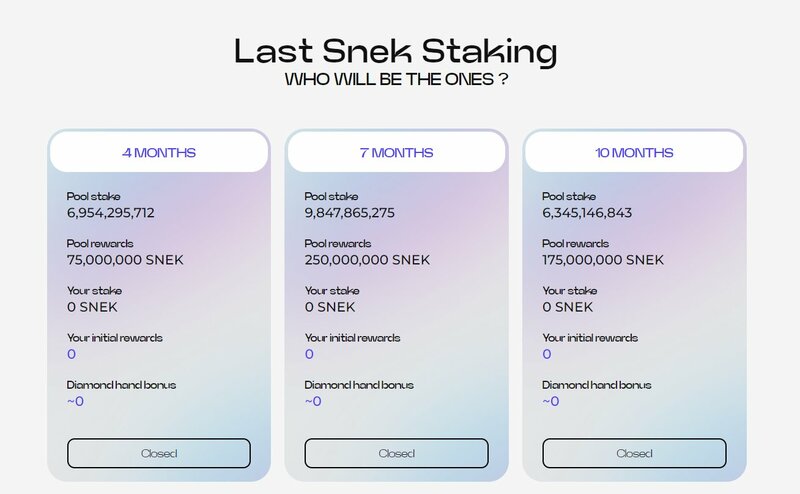 Last Snek Staking